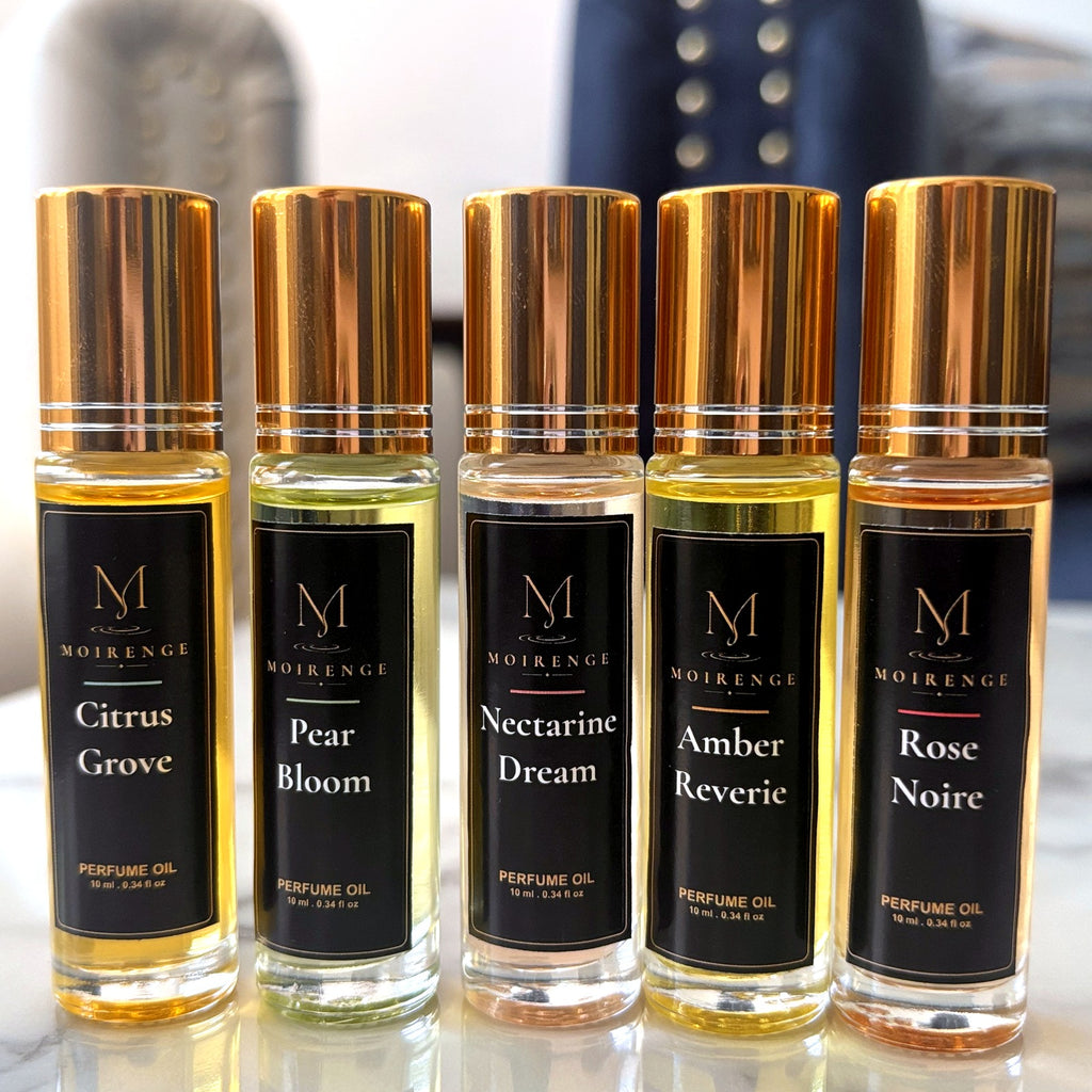 Pear Bloom alcohol-free perfume oil roll-on, hand-batched in Canada