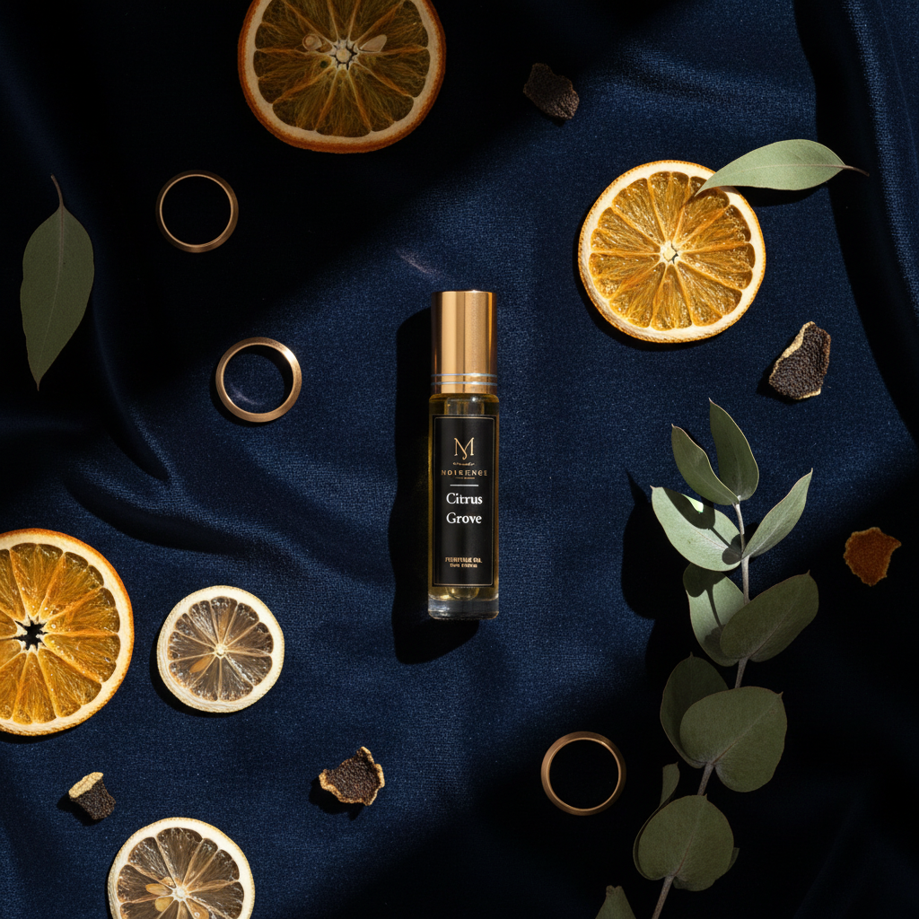 Citrus Grove – Navy Velvet