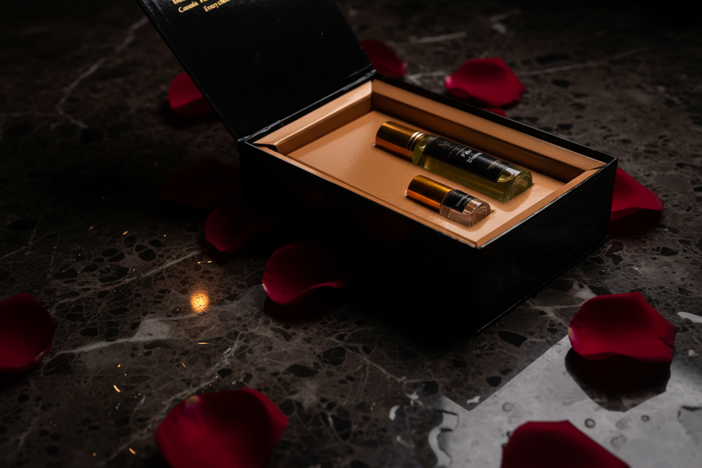 Pear Bloom Box – Dark Marble & Candlelight